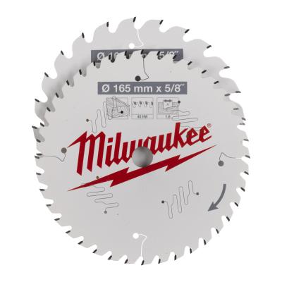 Набор дисков по дереву 1х165х5/8˝х 24 зуба Milwaukee для быстрого реза (4932471311) + 1х165х5/8˝х40 зубьев, для чистого реза (4932471312)