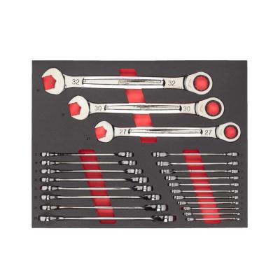 Ключи гаечные MAXBITE™ комбинированные с трещоткой метрические в ложементе (22 ед.)