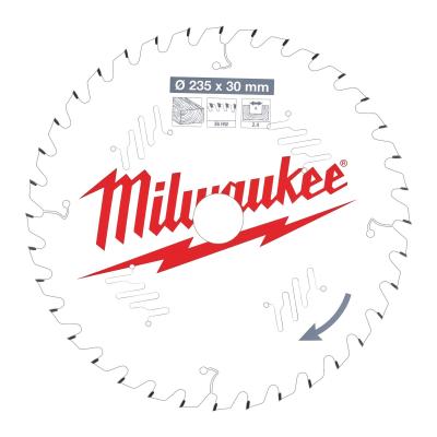 Пильный диск Milwaukee для циркулярной пилы по дереву 235x30x2,4x36