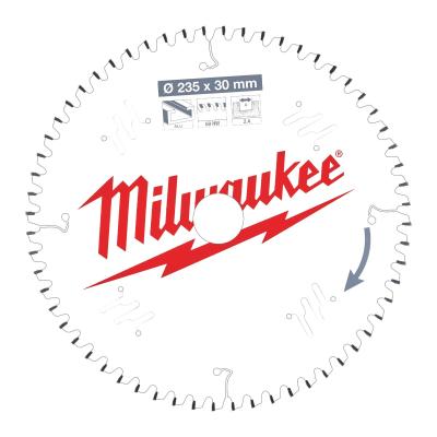 Пильный диск Milwaukee для циркулярной пилы по алюминию 235x30x2,4x60