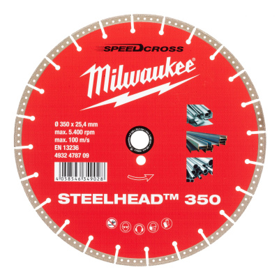 Алмазный диск Milwaukee STEELHEAD 350 (RU)