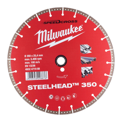 Алмазный диск Milwaukee STEELHEAD 350