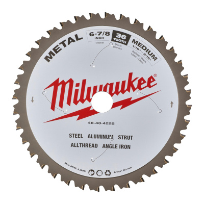 Пильный диск Milwaukee по металлу 174 x 20 x 1.6 x 60