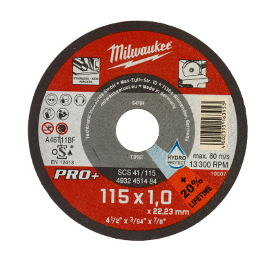 Отрезной диск Milwaukee SCS 41/115x1 PRO+